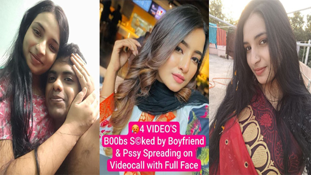 Horny Desi Girl & Boobs Saked by Boyfriend with Full Face