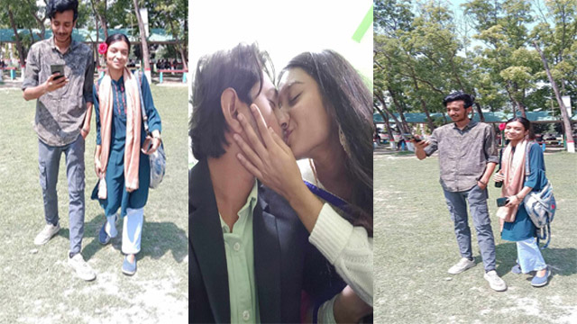 Cheater GF Showing Boobs Kissing With Best Friend