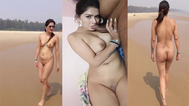 Walking Nude in Beach Desi Cute Bhabhi Sucking Cock