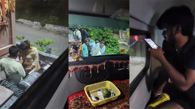 Indian Trans Blowjob Fucked in Public