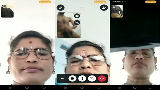 Desi Mom Video Call Showing Nudes Boobs Screen Record