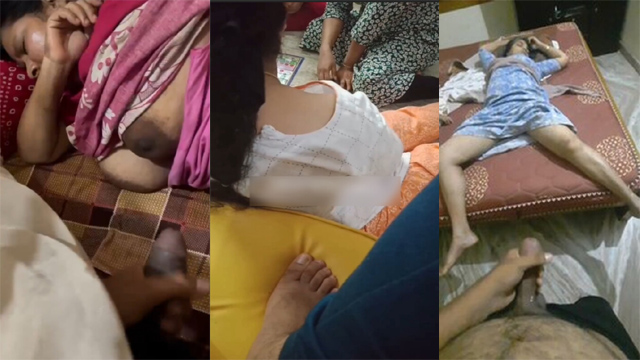 Horny Son Masturbating Watching Family Members