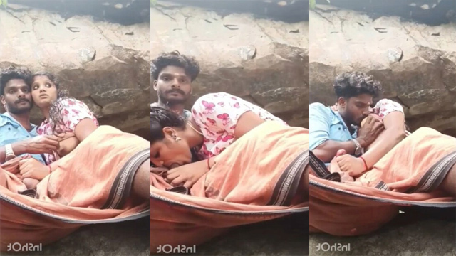 Beautiful Tamil Couple Blowjob in Hidden Place Record Video