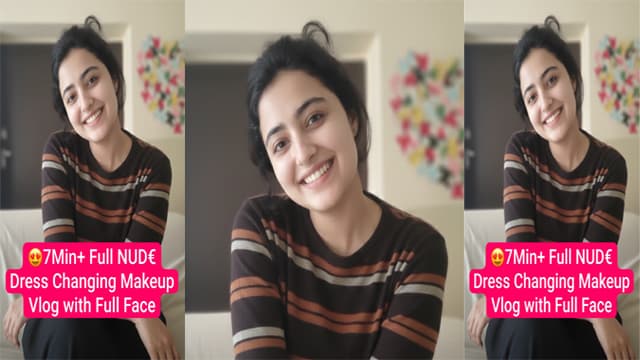 Desi GF Latest Viral Full Nude Dress Changing & Makeup Vlog